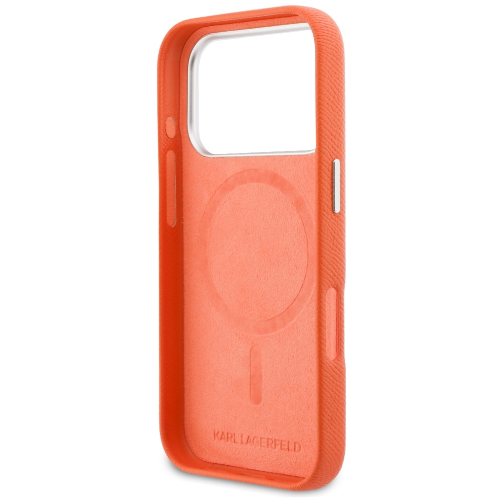 Etui telefon Karl Lagerfeld Karl & Choupette, Saffiano, MagSafe, pentru iPhone 17 Pro Max
