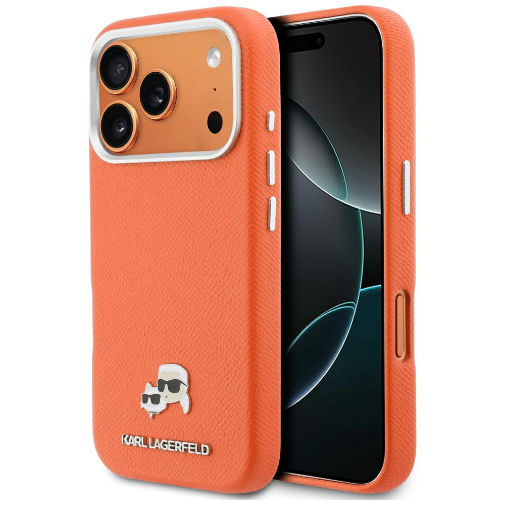 Etui telefon Karl Lagerfeld Karl & Choupette, Saffiano, MagSafe, pentru iPhone 17 Pro Max
