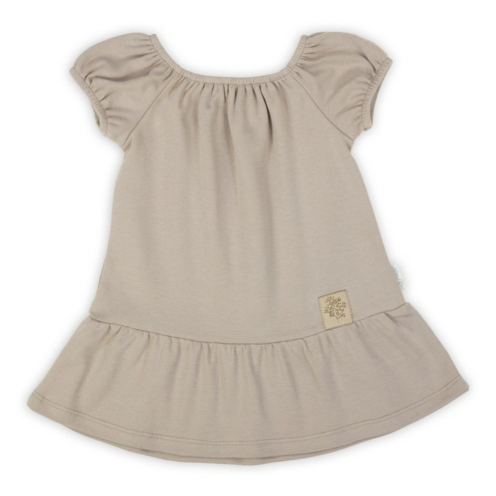 Lányka ruha, NICOL, bézs, pamut, 86cm
