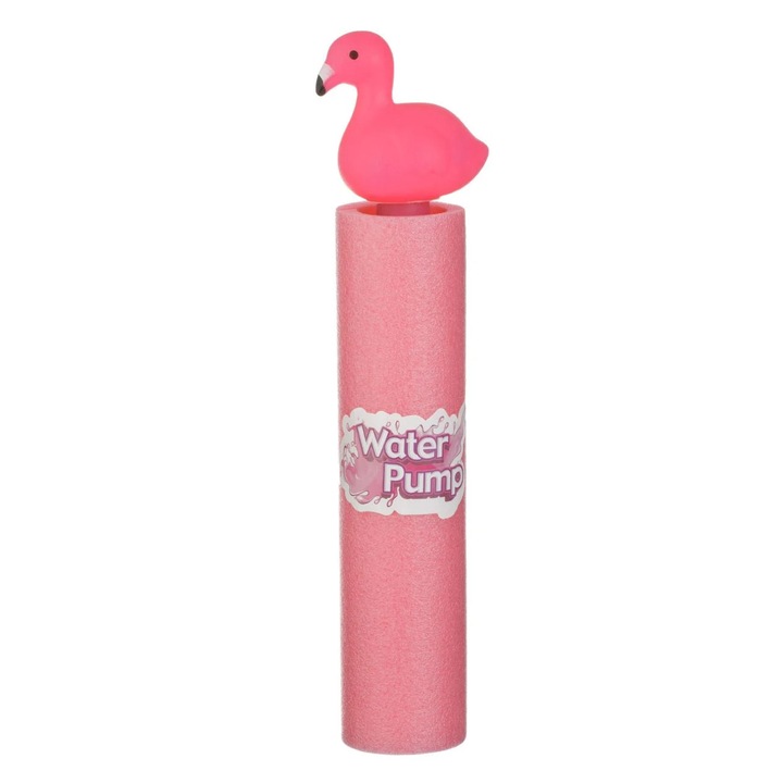 Pistol de Apa din Spuma Roz Flamingo 26cm < Pistoale de Apa Tub din Spuma pentru Fete, Jumbo