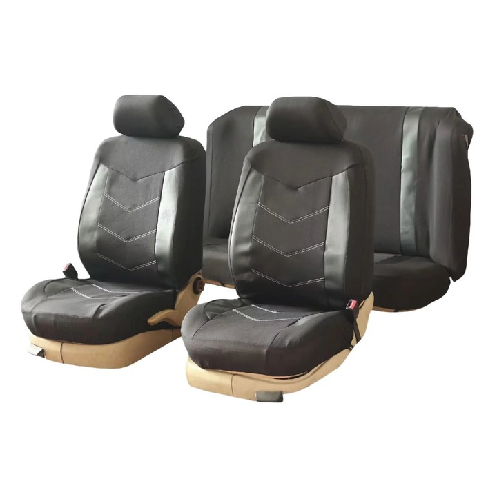 Set Huse Scaune Auto Negre - 6buc