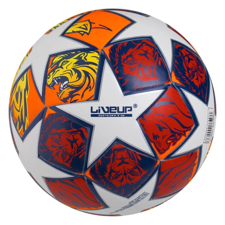 Minge de Fotbal Alba cu Model Tiger Nr.5