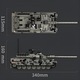 3D Építőkészlet Leopard 2A7 Harckocsi, Bedee, 1009 darab, Szürke, 34x16x11.5cm
