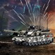 3D Építőkészlet Leopard 2A7 Harckocsi, Bedee, 1009 darab, Szürke, 34x16x11.5cm