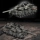 3D Építőkészlet Leopard 2A7 Harckocsi, Bedee, 1009 darab, Szürke, 34x16x11.5cm