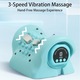 Aparat de masaj electric tip perna, Bedee, Portabil, Perna relaxanta pentru gat, Functie incalzire, 3 moduri de masaj, 6 frecvente ajustabile, Design ergonomic, Usor de Folosit, cu telecomanda, pentru intinderea si masaj, gatului si umeri, Albastru