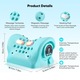Aparat de masaj electric tip perna, Bedee, Portabil, Perna relaxanta pentru gat, Functie incalzire, 3 moduri de masaj, 6 frecvente ajustabile, Design ergonomic, Usor de Folosit, cu telecomanda, pentru intinderea si masaj, gatului si umeri, Albastru
