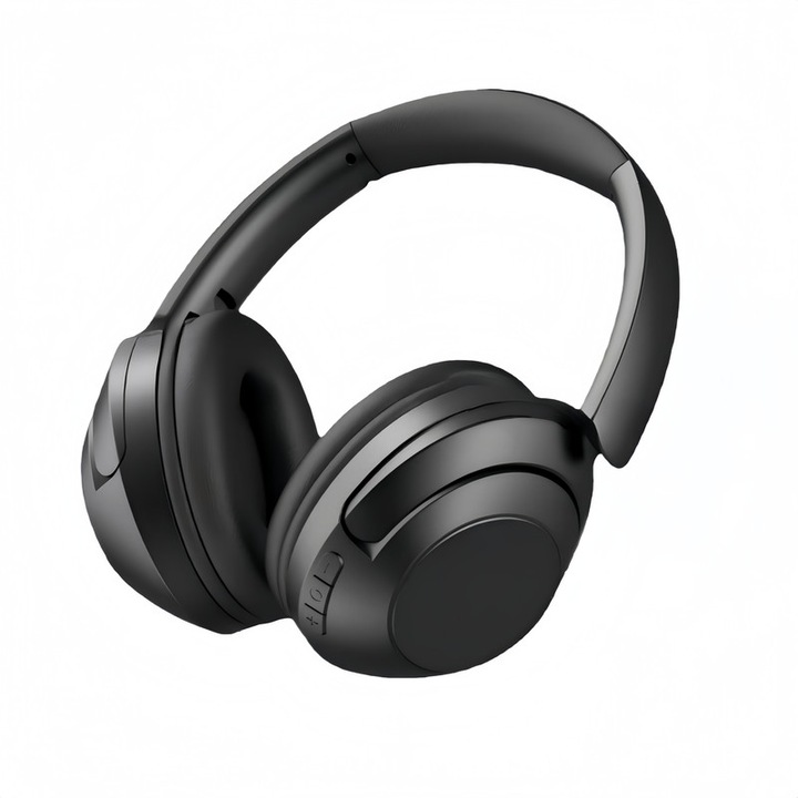 Vezeték nélküli fejhallgató, Bluetooth 5.3, 40mm, 25 óra üzemidő, összecsukható dizájn, fekete