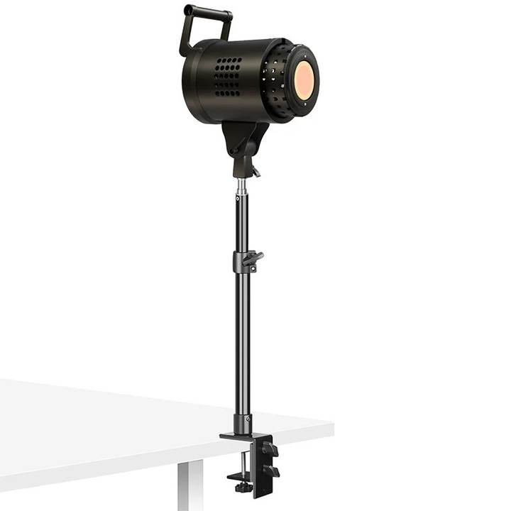 Lampa COB pentru fotografie, temperatura de culoare ajustabila, suport de masa