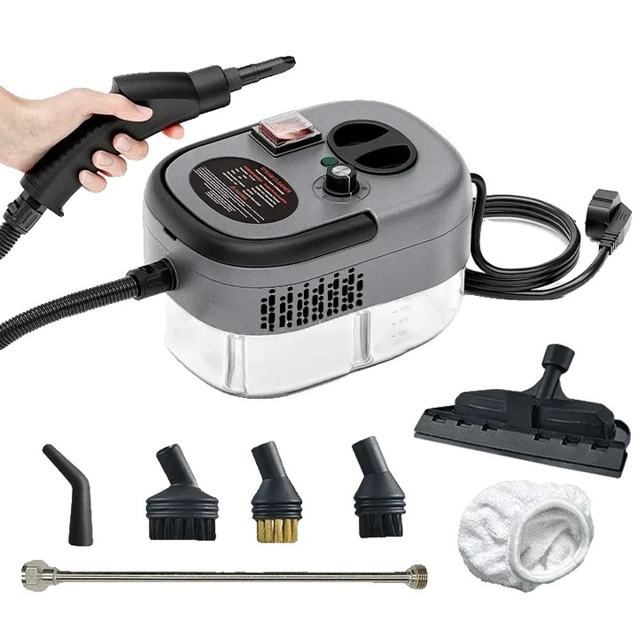 Aparat de curatat cu abur, design portabil, 2500W, 900ml, 220V