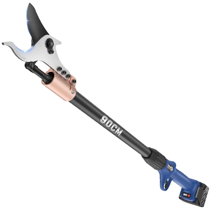 Foarfeci gradinarit, 90cm, 2 acumulatori, motor fara perii, latime taiere 40mm