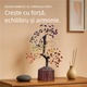 Kuvikoo™ Prémium Feng Shui Életfa Színes Természetes Kristályokból, Bonsai a Pozitív Energiáért, Szerencséért, Jólétért és Egyensúlyért, Spirituális Dekoráció Irodába, Otthonba, Meditációs Sarokba, Mély Jelentésű Ajándék Bármilyen Ünnepre