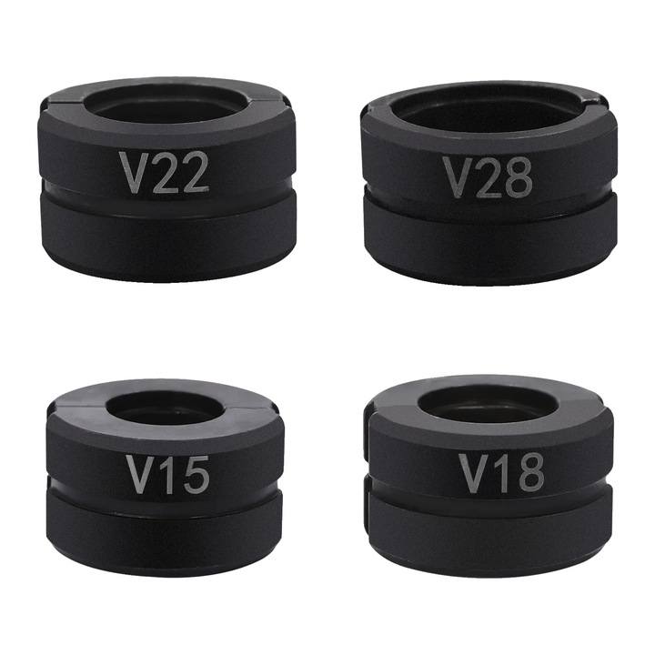 Krimpelő fogó, tartós acélszerkezet, sokoldalú kompatibilitás, fekete, 4 darabos készlet