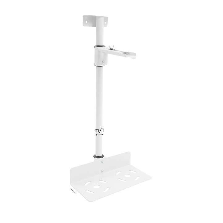 Suport pentru carcasa de computer, ajustabil, sub birou, alb, dimensiuni ajustabile 5.31x9.25in, capacitate maxima 30kg