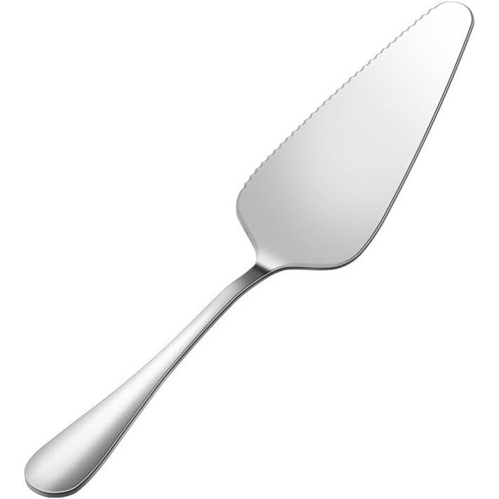 Spatula pizza din inox, design triunghiular, cu dinti