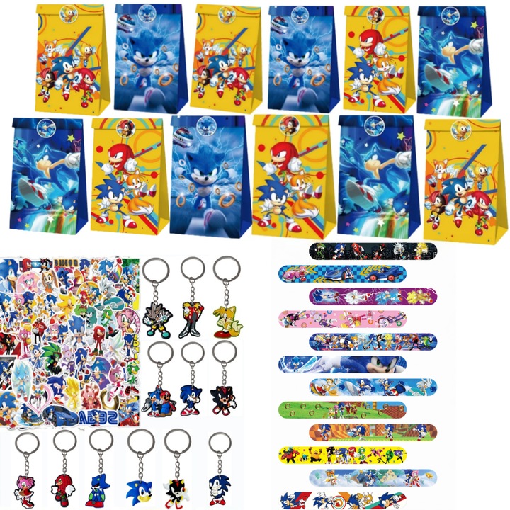 Комплект аксесоари за детско парти, 12 части, многоцветен