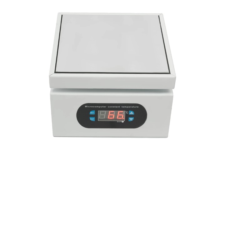 Elektromos főzőlap, 500W, állítható hőmérséklet 300C-ig, gyors felmelegedés, méretek 25x25cm, kiváló minőségű alumínium anyag