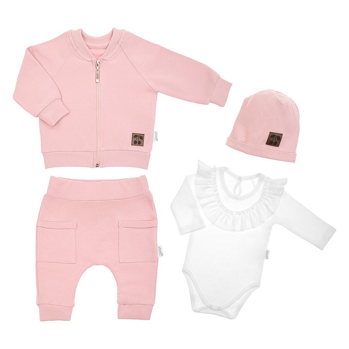 Set 4 piese pentru fete NICOL, roz, Roz