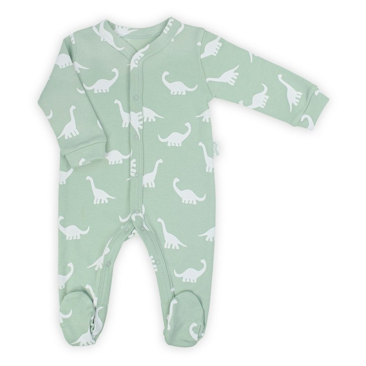 Olíva színű dinoszaurusz cumisüveg pamutból csecsemőknek Nicol, Zöld