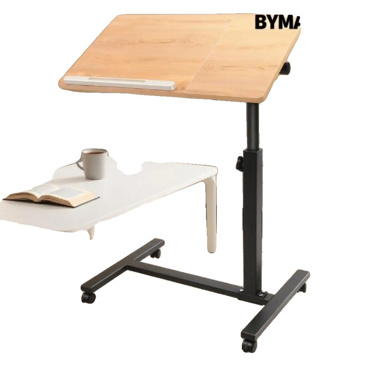 Állítható magasságú asztal, 60x34.5cm, 4 kerék, állítható magasság 58-90cm