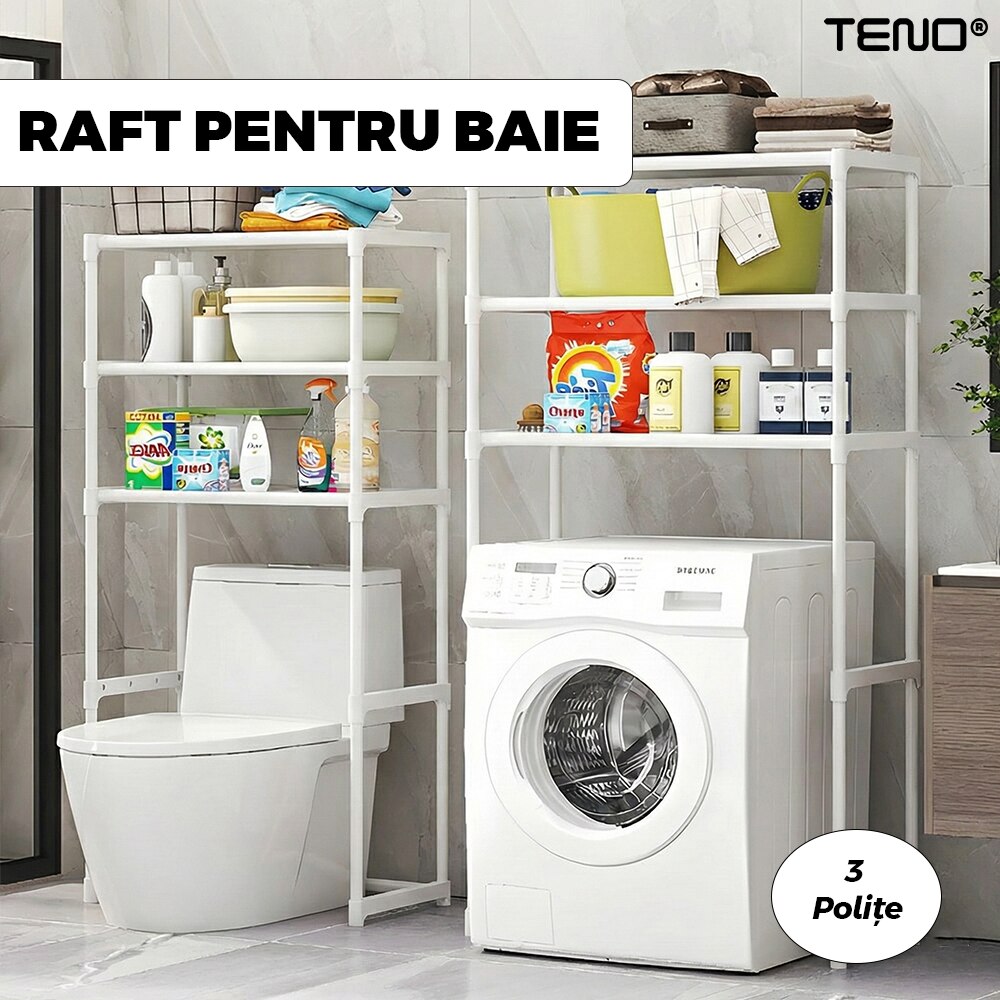 Produse Raft Raft Depozitare pentru Baie Teno®, 3 polite, rezistent si stabil, ideal ...