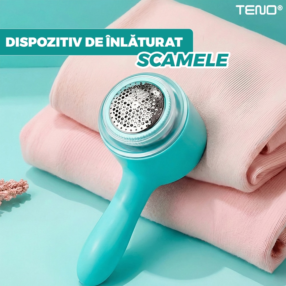 Aparat electric de curățat scame Teno, putere ridicată, ergonomic, turcoaz