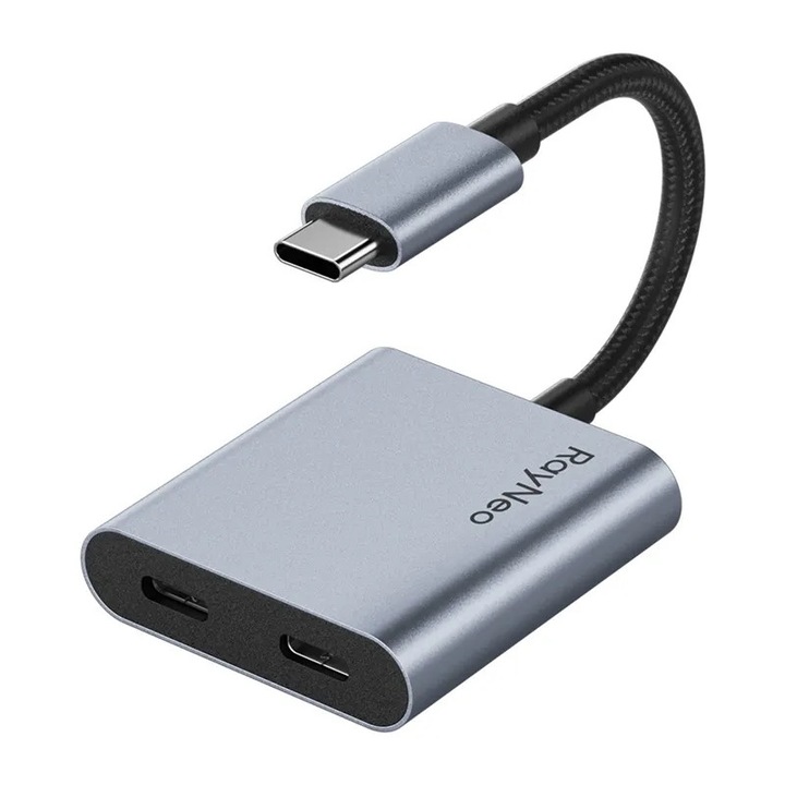 Adaptor USB-C pentru ochelari XR RayNeo, 4K@60Hz, încărcare rapidă, 173x35x12mm