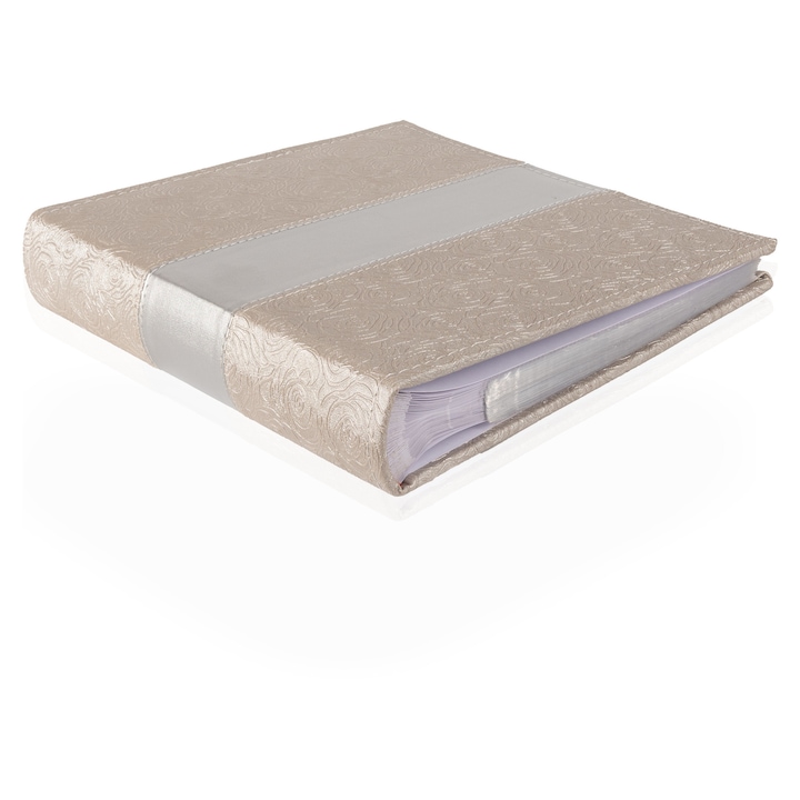 Album foto, piele ecologica, 200 poze, gri, 250x270mm