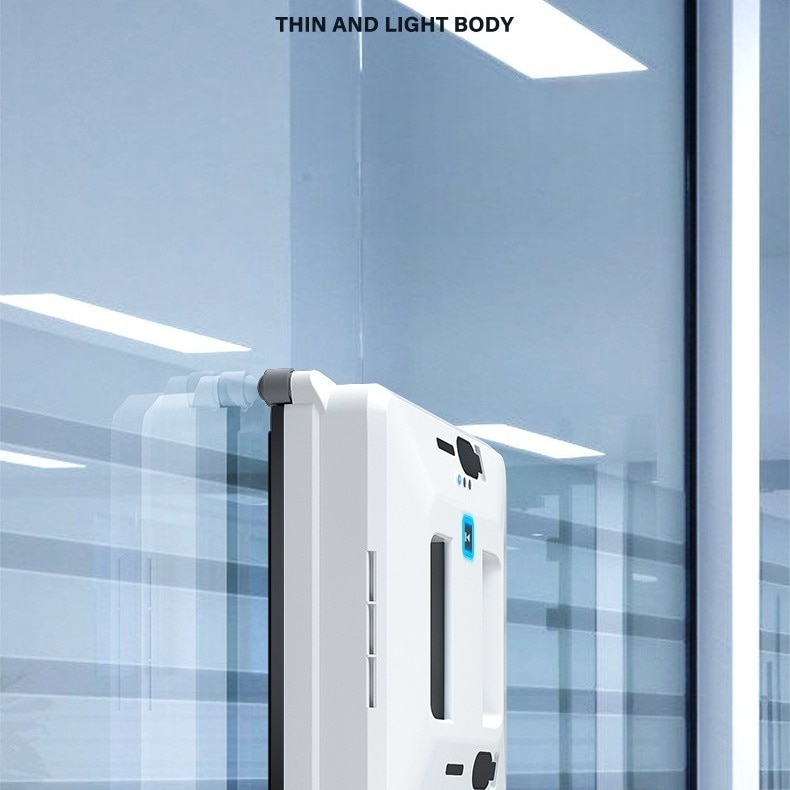 Robot de curatare a geamurilor, 80W, pulverizare inteligenta de apa, 3000Pa, protectie UPS la intreruperea alimentarii, 6, 5 cm, alb