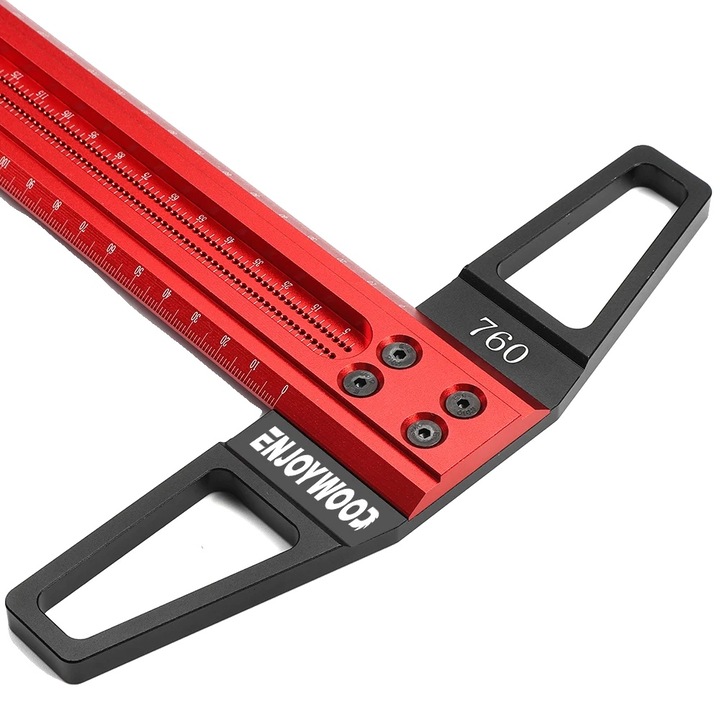 Ruler de marcare pentru lemn, lungime ajustabila 300x760mm, design ergonomic