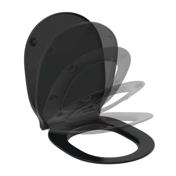 Capac wc slim softclose Ideal Standard Connect Air negru mat
