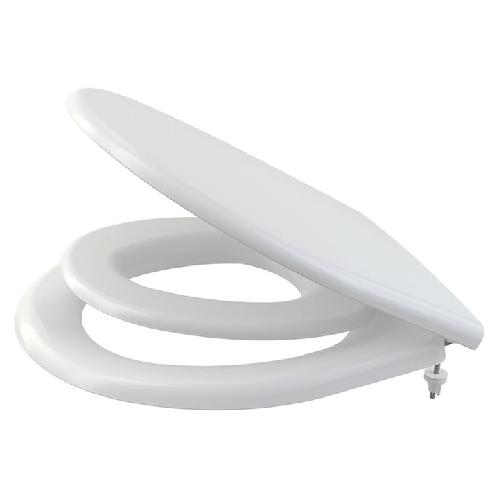 Тоалетна седалка Alca, със soft close, бяла, 44.5x37см, с детска вложка