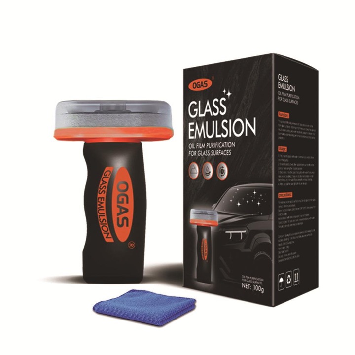 Eliminator Petreceri Parbriz Omelivon® - Curata Rapid Fara Urme, Indeparteaza Uleiuri si Micro-Zgarieturi, Creste Vizibilitatea si Siguranta la Volan, 100g + Carpa Inclusa