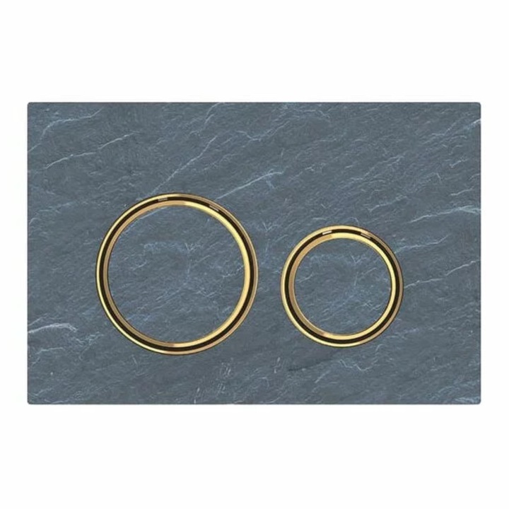 Geberit Sigma21 működtető lap, mustang pala, arany gyűrű