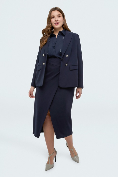 Fiorella Rubino, Sacou cu nasturi si buzunare cu clapa, Bleumarin