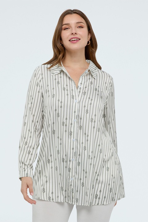 Fiorella Rubino, Camasa lejera cu imprimeu, Negru/Alb murdar