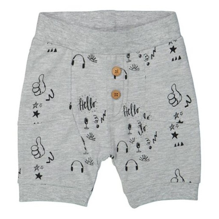 Pantaloni scurti, Dirkje, gri, cu imprimeu, Gri