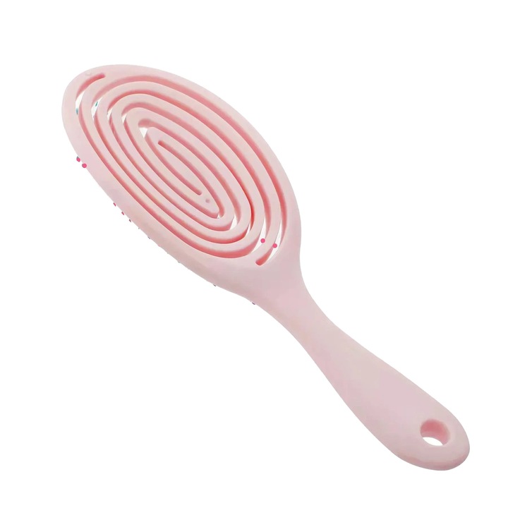 Perie de masaj, design portabil, roz, 23.2x7.5x3.5cm