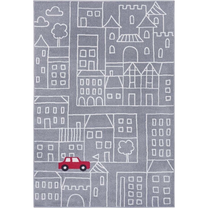 Covor Copii, Hanse Home, 200 Acp x- D96 Rojek, 200 cm x 290 cm x 9 mm, Forma Dreptunghiulara, Tip Cu Fir Scurt, Certificat Oeko-Tex Standard 100, Material 100% Polipropilena, Multicolor