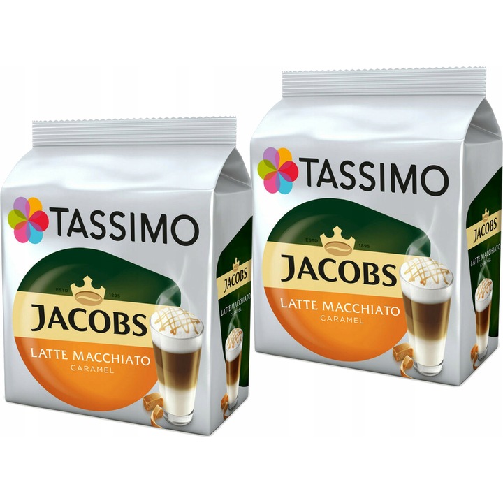 Capsule cafea Jacobs Latte Macchiato Caramel, set 16 capsule