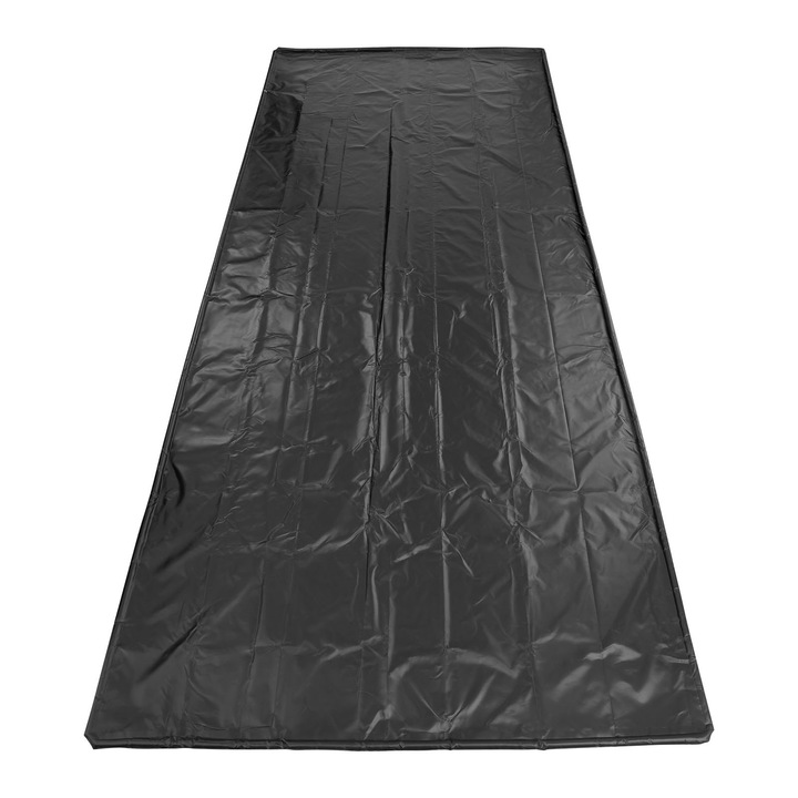 Covor auto pentru garaj PVC, 2.6 x 6.1 m, antiderapant, impermeabil, negru