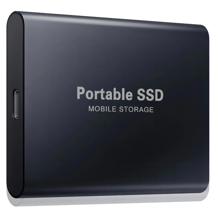 Unitate SSD externa solid state SSD 2 TB mini portabila negru