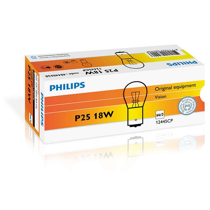 Bec auto halogen Philips Vision Stop P25 18W 12V 12445CP