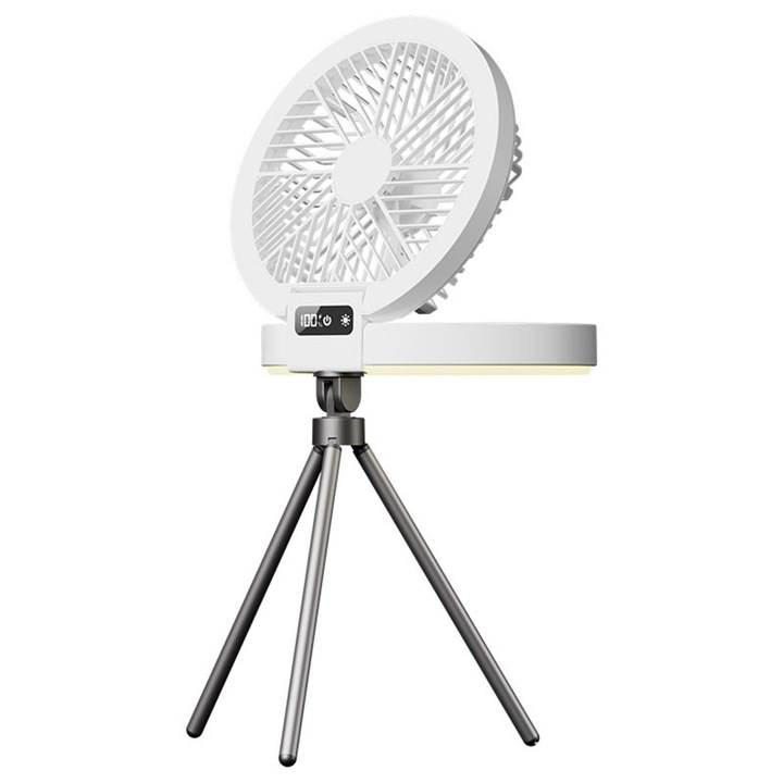 Сгъваем настолен вентилатор с ароматерапия, ORBER, 5 степени на скорост, преносим, бял