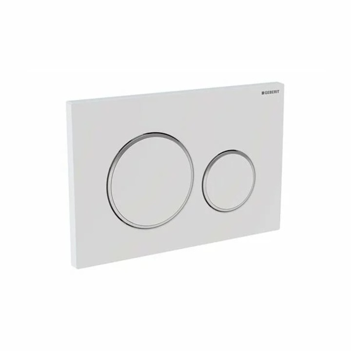 Clapeta de actionare Geberit Sigma20 alb mat / crom lucios EasyToClean