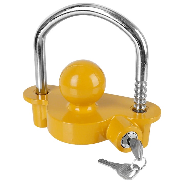 Antifurt universal pentru cupla remorci cu cheie, gxwcyi, galben