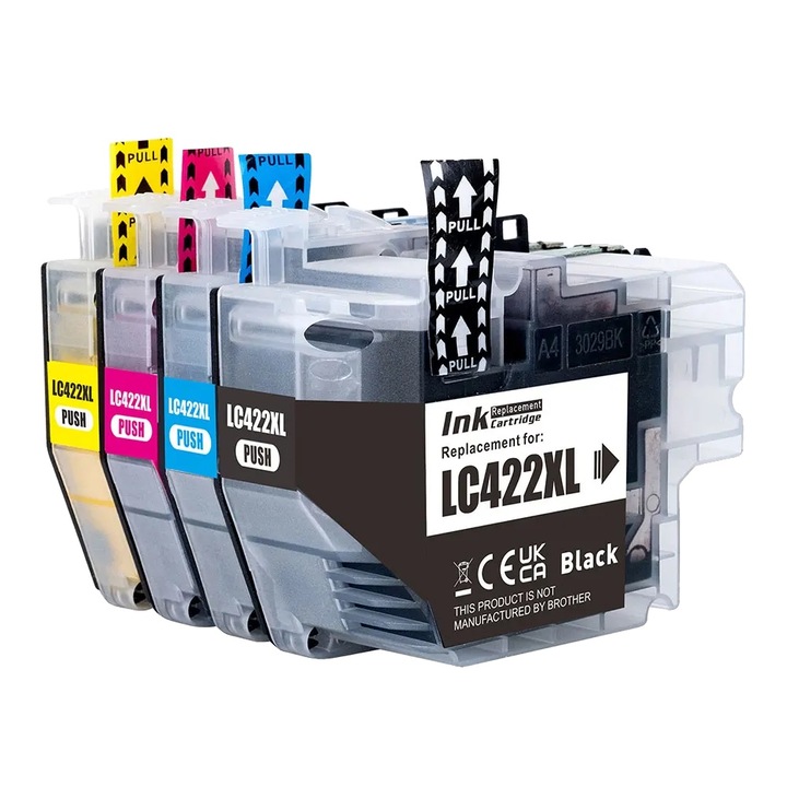 Cartus de cerneala, capacitate mare, compatibilitate larga, 64ml negru, 19 ml color