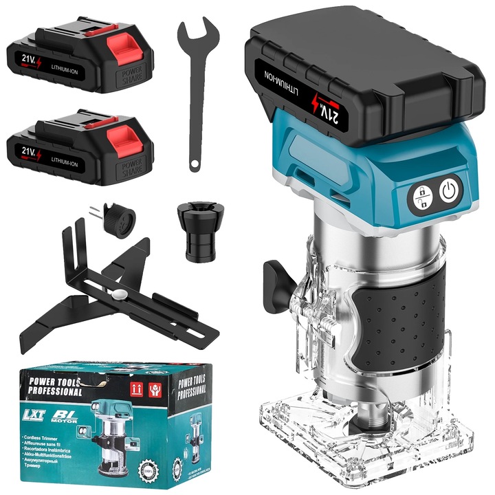 Aparat de tuns, motor fara perii, viteza ajustabila, set 2 baterii