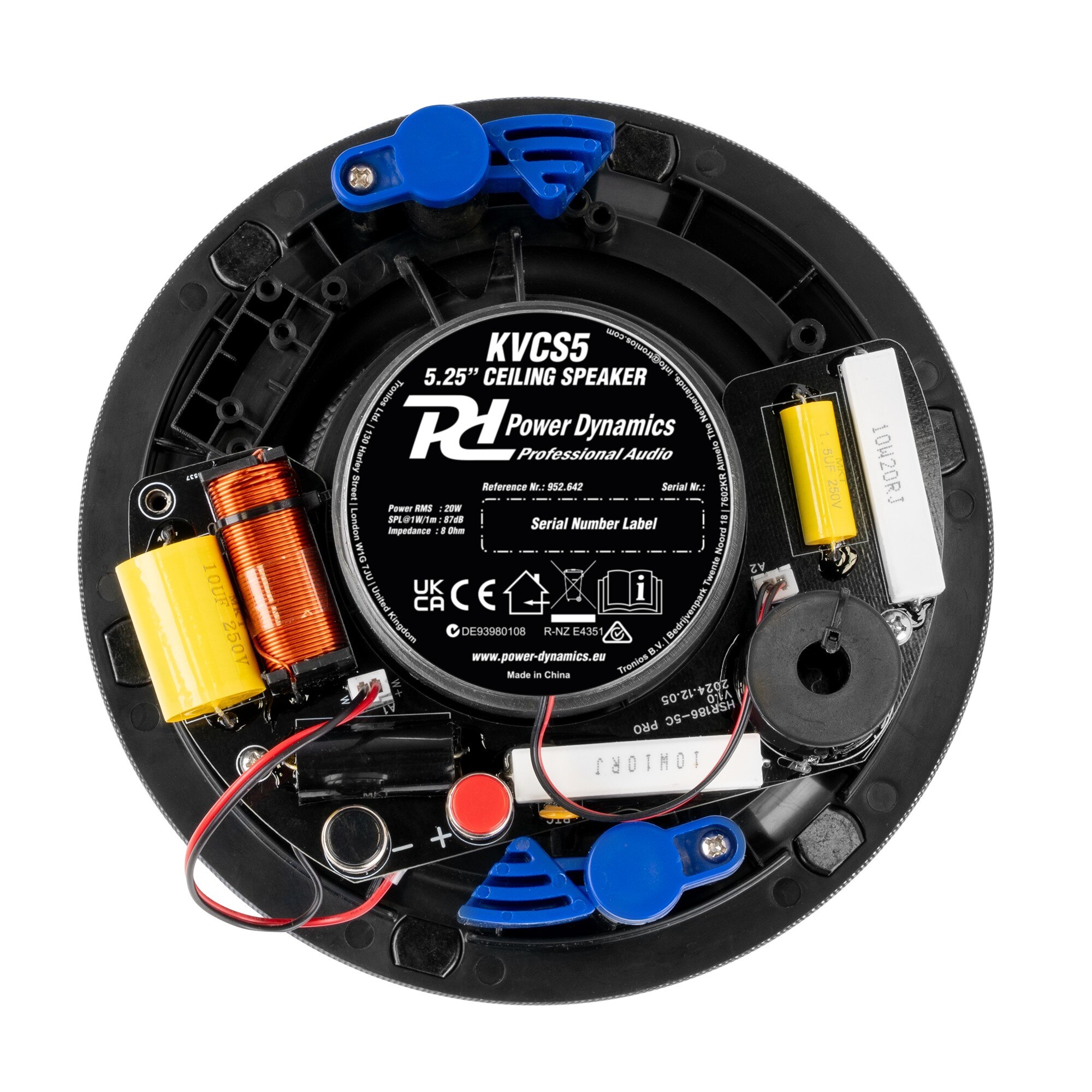 Difuzor incastrabil tavan, Power Dynamics KVCS5, alb, 20W RMS, 5.25"