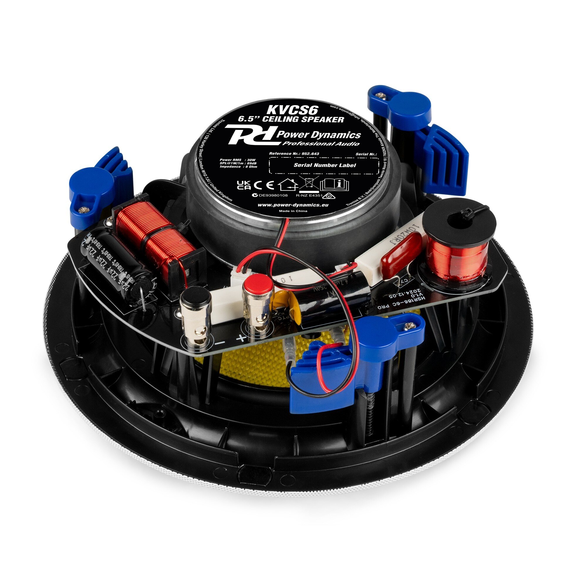 Difuzor incastrabil tavan, Power Dynamics KVCS6, 2 cai, alb, 6.5"